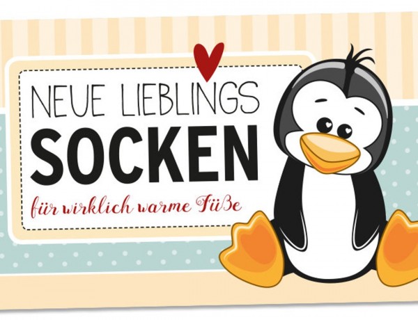 Socken-Banderolen Pinguin | 4 Stück