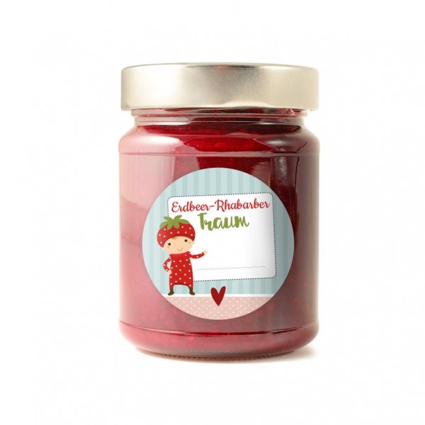 Erdbeeren & Rhabarber-Etiketten