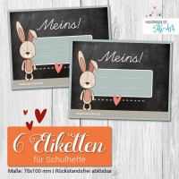 Schulheft-Etiketten | Hase Schulheft-Etiketten | Hase