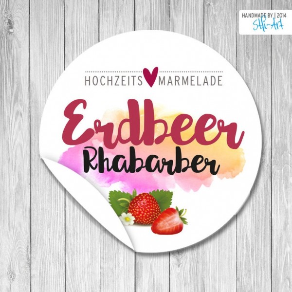 Erdbeeren & Rhabarber - Hochzeitsmarmelade