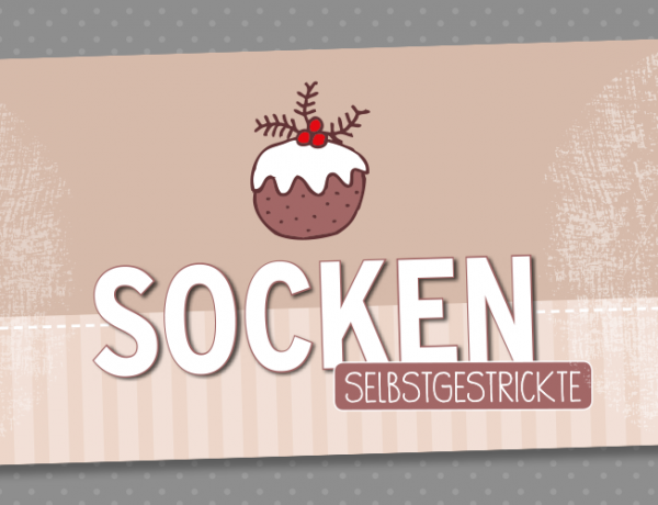 Socken-Banderolen Weihnachtsgebäck | 4 Stück
