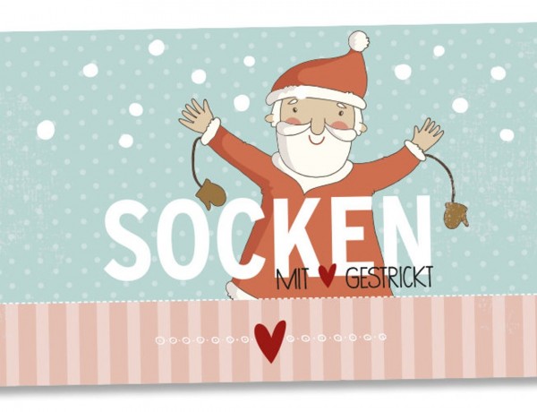 Socken-Banderolen Weihnachtsmann | 4 Stück