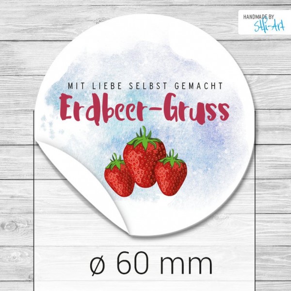 Erdbeeren-Etiketten