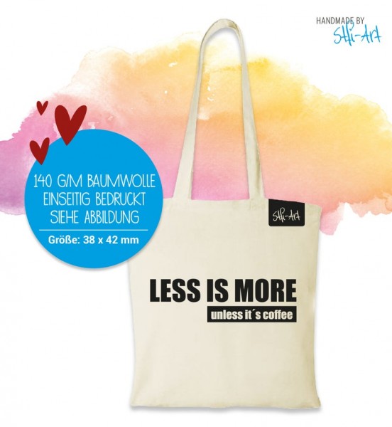 Jute-Tasche "less is more"